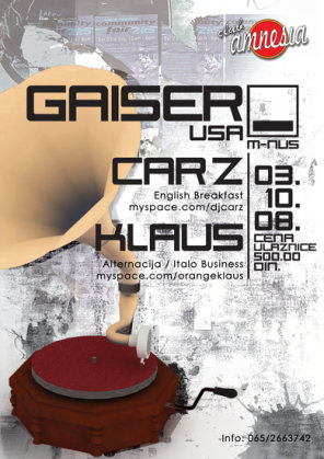 Gaiser, Club Amnesia, Novi Sad