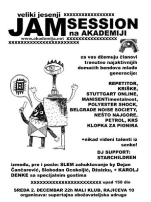 Veliki jesenji JAM SESSION na Akademiji, Akademija, Beograd