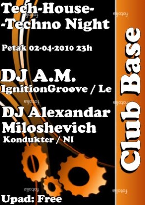 Tech-House-Techno Night, Club Base, Niš