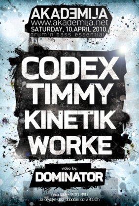 CODEX PRESENTS DRUM'N'BASS PARTY @ AKADEMIJA, Akademija, Beograd