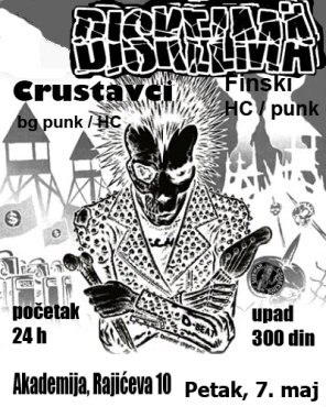 DISKELMÄ [HC-Punk. FINSKA] + CRUSTAVCI @ AKADEMIJA, Akademija, Beograd