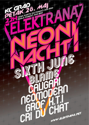 ELEKTRANA NEON NACHT!, Kulturni Centar Grad, Beograd