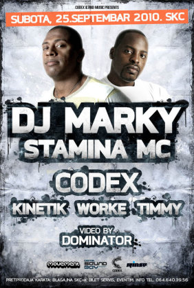 Dj Marky & MC STAMINA, SKC, Beograd