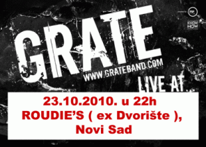 Grate live at Roudie’s (ex Dvoriste), Roudie’s (ex Dvoriste), Novi Sad