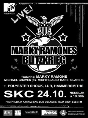 MARKY RAMONE (ex- Ramones) - 24.Oktobar 2010.SKC, SKC, Beograd