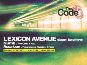 LEXICON AVENUE / Scott Bradford, The Code, Subotica