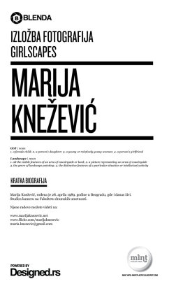 Izložba fotografija Marije Knežević / BLENDA / Designed.rs, Mint / Plastic, Beograd