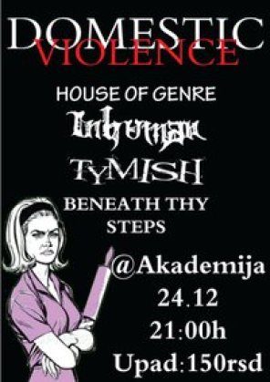 METAL SVIRKA NA AKADEMIJI! INHUMAN, TYMISH, HOUSE OF GENRE & BENEATH THY STEPS, Akademija, Beograd