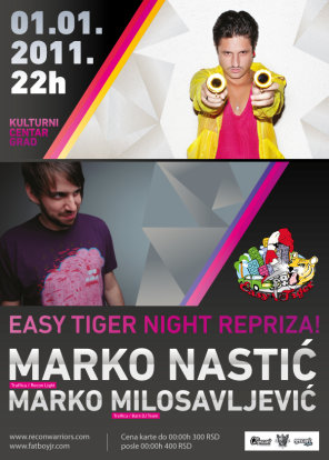 EASY TIGER REPRIZA W/ MARKO NASTIĆ, Kulturni Centar Grad, Beograd