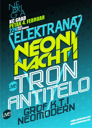 ◇ NEON NACHT i električna post-yu NEBRIGA ◇, Kulturni Centar Grad, Beograd