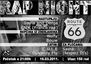Rap Night, Route 66, Novi Sad