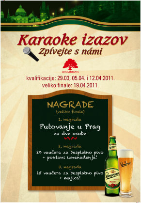 Karaoke Izazov. za put u Prag., Novi Bitefartcafe, Beograd