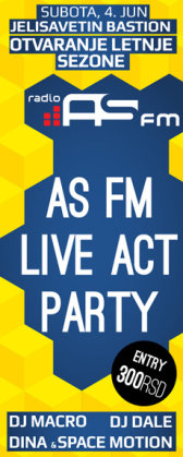 AS FM LIVE ACT PARTY, Jelisavetin Bastion, Novi Sad