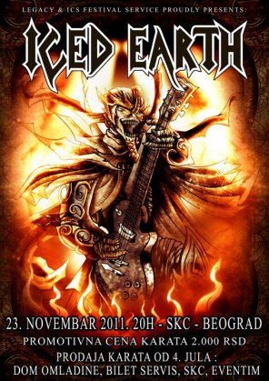 ICED EARTH - 23. Novembar 2011. SKC Beograd, 20h, SKC, Beograd