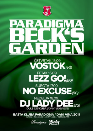 Paradigma Beck's Garden / Dani Vina 2011, Club Paradigma, Vrsac