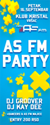 AS FM PARTY, Club Crystal, Vrsac
