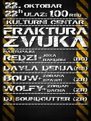 FRAKTURA ZVUKA, Kulturni centar Zrenjanina, Zrenjanin