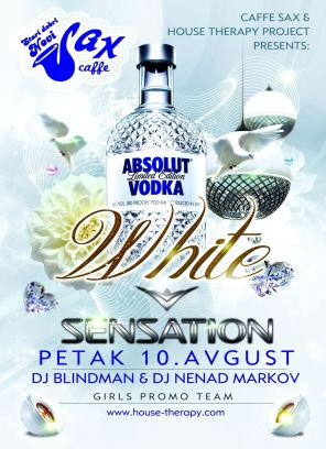 "ABSOLUT" WHITE SENSATION, Sax Caffe, Subotica