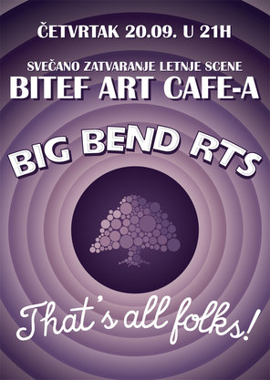 Svečano zatvaranje letnje sezone. Summer Stage BitefArtCafe. ponedeljak, 24. septembar, Novi Bitefartcafe, Beograd