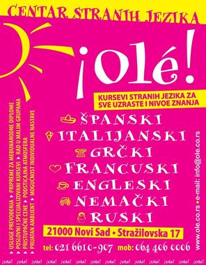 UPIS NA KURSEVE STRANIH JEZIKA JE U TOKU!!!, Centar Stranih Jezika Olé, Novi Sad