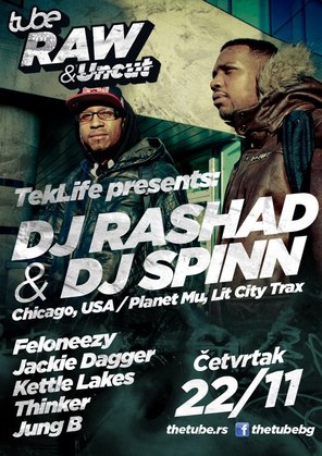 DJ Rashad & DJ Spinn + Mystic Stylez, The Tube, Beograd