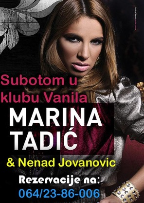 KLUB VANILA // SUBOTOM // MARINA TADIC & NENAD JOVANOVIC // 064-23-86-006, KLUB VANILA sezona 2012-13 //  064-23-86-006, Beograd