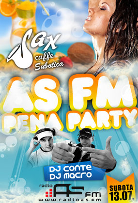 AS FM Pena Party, Sax Caffe, Subotica