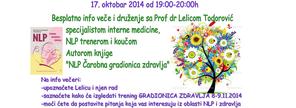 Besplatno info veče sa Prof dr Lelicom Todorović NLP trener i kouč, Tales of Naissus, Niš