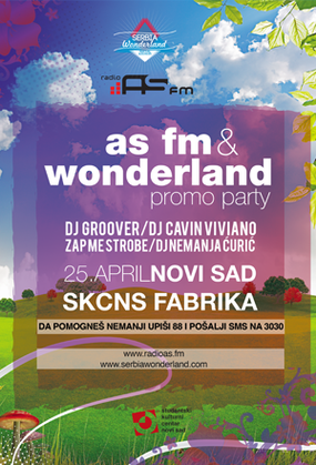 AS FM i Wonderland party podrške!, SKCNS Fabrika, Novi Sad